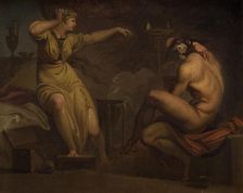 Fotis sees her Lover Lucius Transformed into an Ass. Motif from Apeleius The Golden Ass, 1807-1808. Creator: Nicolai Abraham Abildgaard