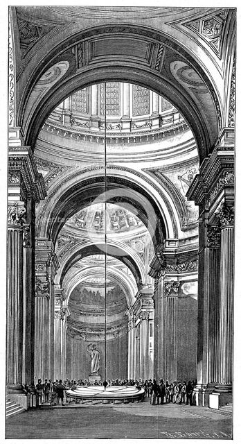 Foucault's pendulum in the Panthéon, Paris, (1851), 1900. Artist: Unknown