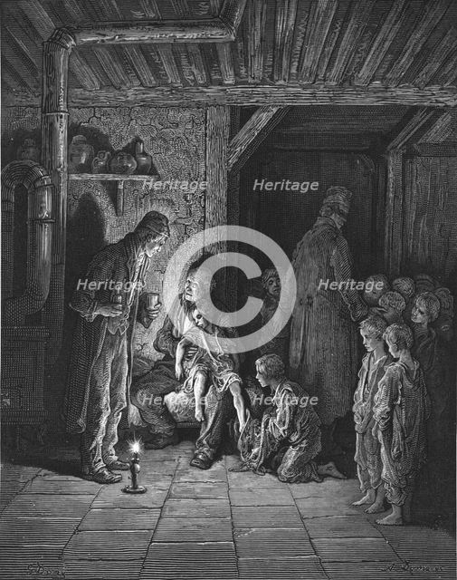 'Found in the Street', 1872.  Creator: Gustave Doré.