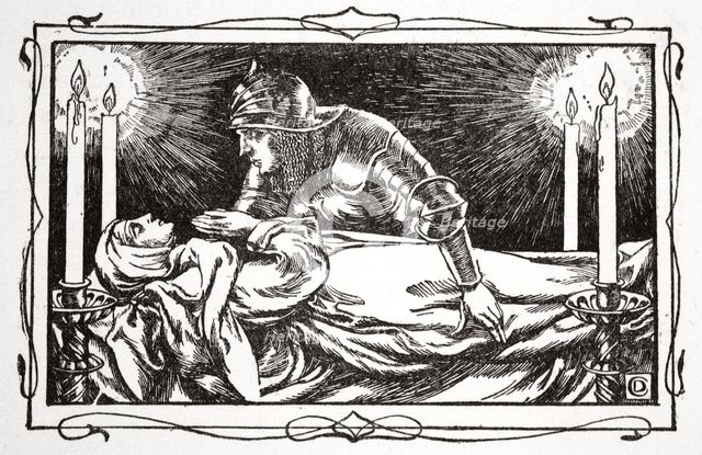 'Found the Queen Dead', 1905.  Creator: Dora Curtis.