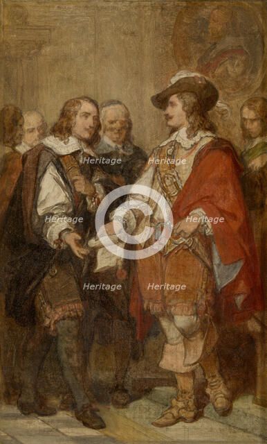 Foundation of the Antwerp Academy by David Teniers II, (c1663), c1860s.. Creator: Nicaise de Keyser.