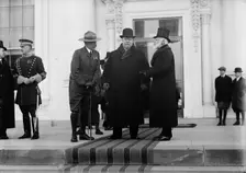 Founder of Boy Scouts Sir Robert Baden-Powell, William H. Taft, Archibald Willingham Butt, 1911. Creator: Harris & Ewing