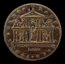 Founding of San Carlo ai Catinari, Rome, by Pope Paul V [obverse], 1612. Creator: Unknown