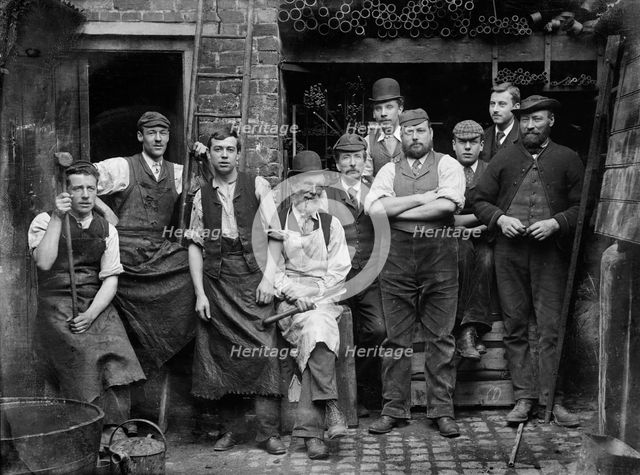 Foundry workers, King Street, Maidenhead, Windsor and Maidenhead, 1860-1922. Creator: Henry Taunt.