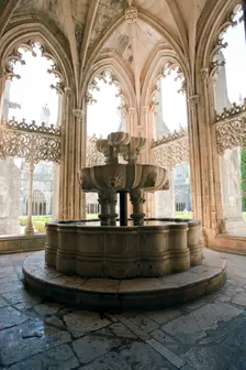 Fountain, Cloister of King John I, Monastery of Batalha, Batalha, Portugal, 2009. Creator: Samuel Magal