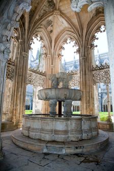 Fountain, Cloister of King John I, Monastery of Batalha, Batalha, Portugal, 2009. Creator: Samuel Magal