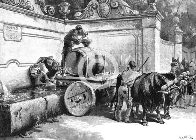 Fountain at Cintra, near Lisbon, 1883. Creator: Unknown.