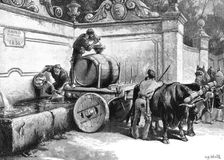 Fountain at Cintra, near Lisbon, 1883. Creator: Unknown