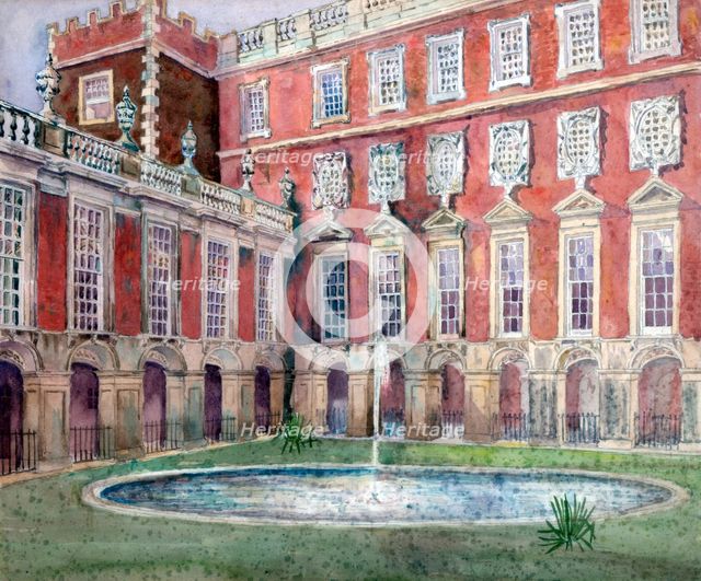 Fountain at Hampton Court Palace. Artist: Unknown.