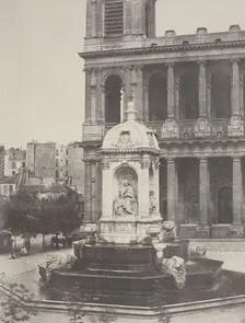 Fountain at St. Sulpice, 1851. Creator: Charles Marville