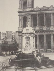 Fountain at St. Sulpice, 1851. Creator: Charles Marville