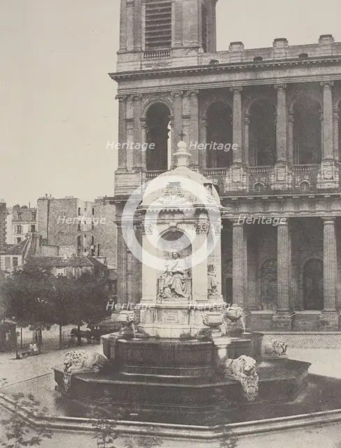 Fountain at St. Sulpice, 1851. Creator: Charles Marville.