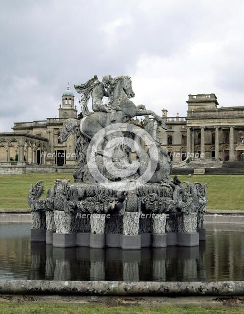 Fountain at Witley Court, Great Whitley, Hereford and Worcester, 1996. Artist: J Richards