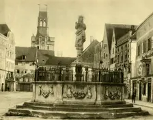 Fountain, Braunau am Inn, Upper Austria, c1935. Creator: Unknown