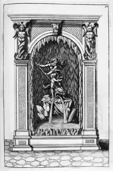 Fountain, grotto design, 1664. Artist: Georg Andreas Bockler