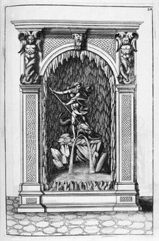Fountain, grotto design, 1664. Artist: Georg Andreas Bockler