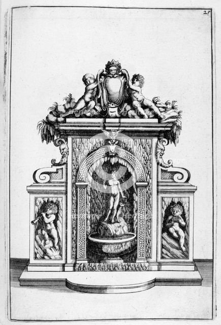 Fountain design, 1664. Artist: Georg Andreas Bockler