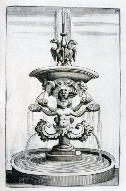 Fountain design, 1664. Artist: Georg Andreas Bockler