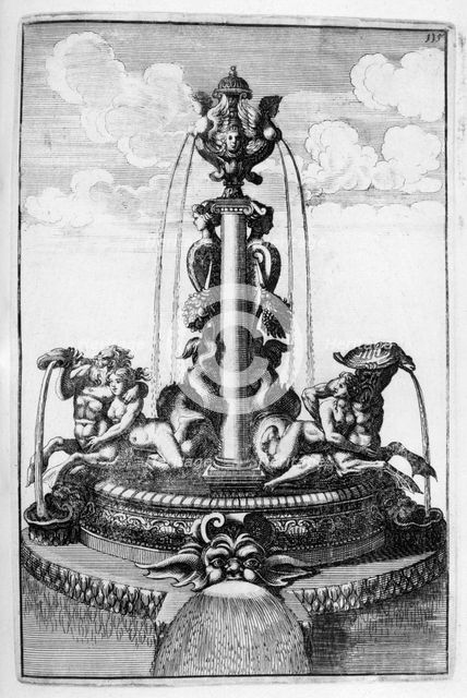 Fountain design, 1664. Artist: Georg Andreas Bockler