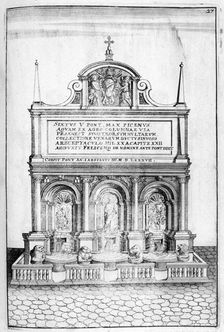 Fountain design, 1664. Artist: Georg Andreas Bockler