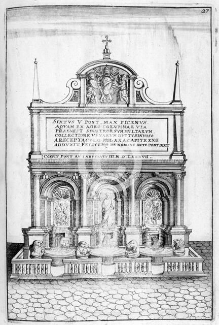 Fountain design, 1664. Artist: Georg Andreas Bockler