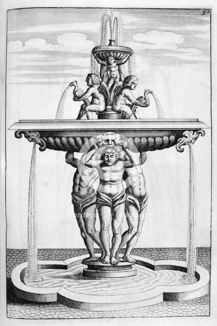 Fountain design, 1664. Artist: Georg Andreas Bockler