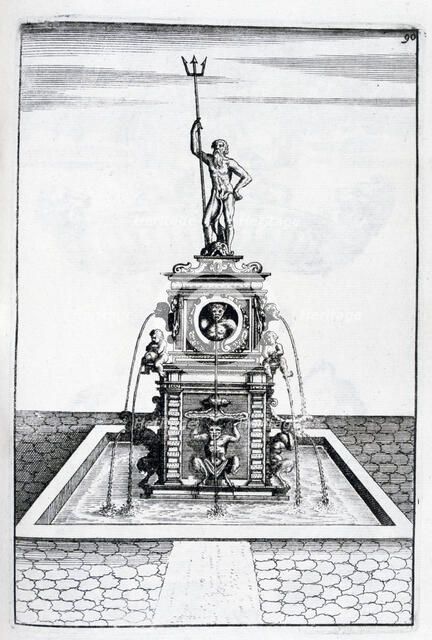 Fountain design, 1664. Artist: Georg Andreas Bockler