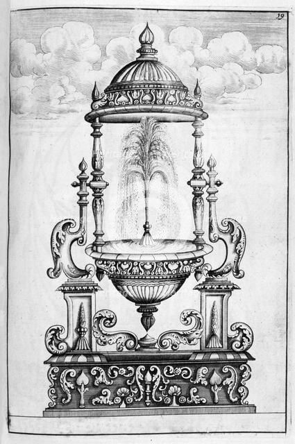 Fountain design, 1664. Artist: Georg Andreas Bockler