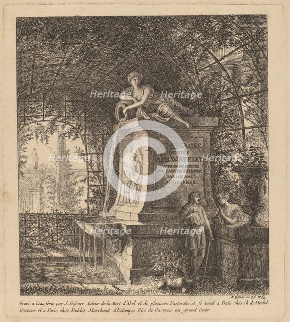 Fountain in a Summerhouse, 1764. Creator: Salomon Gessner.