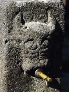 Fountain in Abundance Street, Pompeii, Campania, Italy, 2002. Creator: LTL