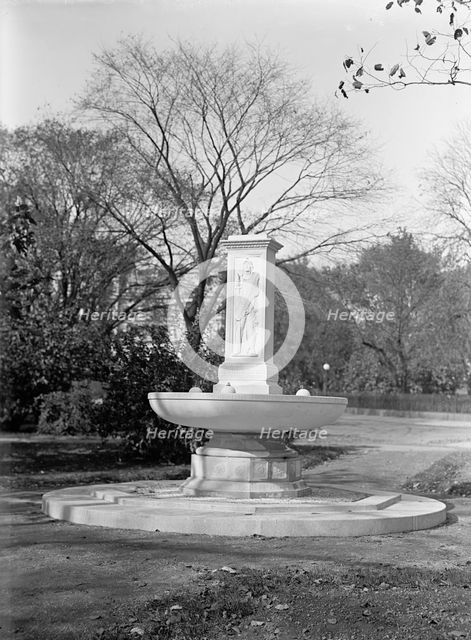 Fountain In Memory of Butt And Millet, South of White House, 1912.  Creator: Harris & Ewing.