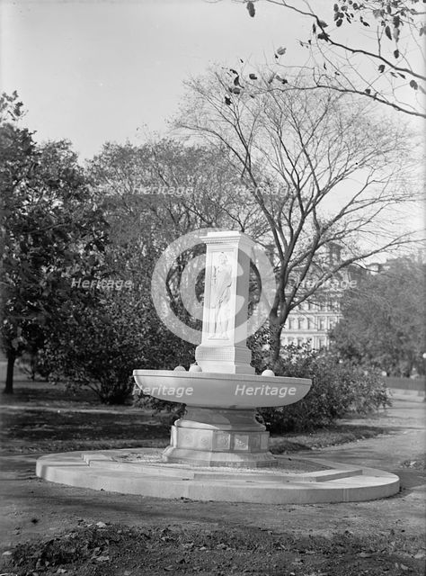 Fountain In Memory of Butt And Millet, South of White House, 1912.  Creator: Harris & Ewing.