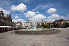 Fountain in Republic Square, Braga, Portugal, 2009. Creator: Samuel Magal