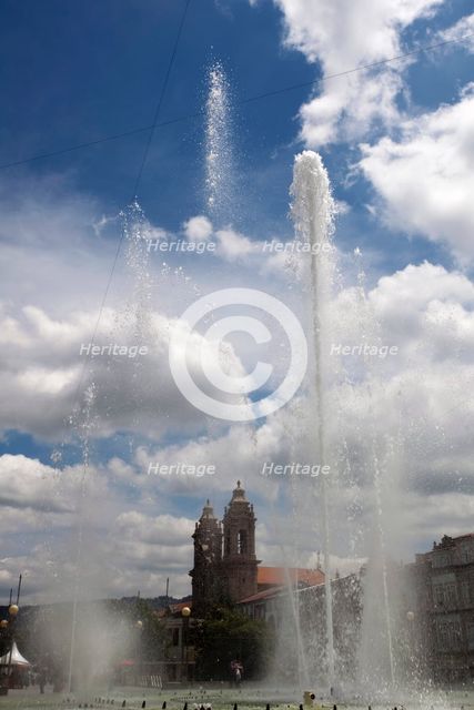 Fountain in Republic Square, Braga, Portugal, 2009. Creator: Samuel Magal.