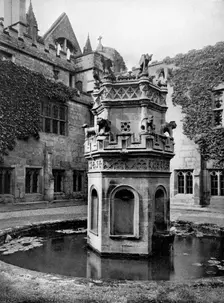 Fountain in the cloisters of Newstead Abbey, Nottingham, 1902-1903.Artist: Richar Keene
