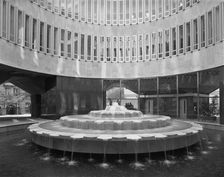 Fountain in the courtyard, British Embassy offices, 16 Calle Fernando El Santo, Madrid, Spain, 1966