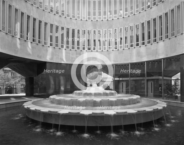 Fountain in the courtyard, British Embassy offices, 16 Calle Fernando El Santo, Madrid, Spain, 1966. Artist: Unknown.