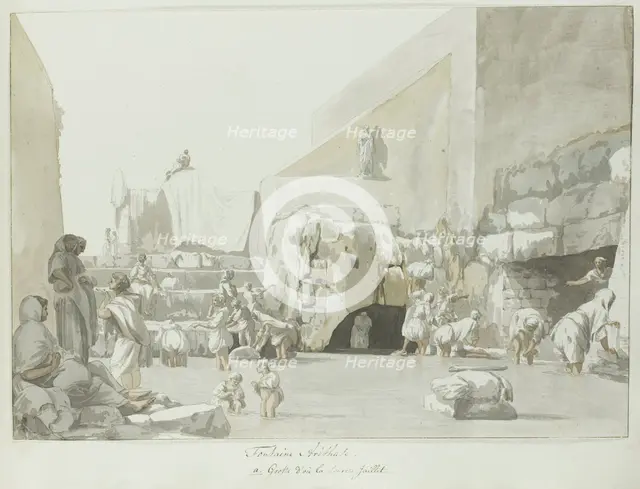 Fountain of Arethusa with source, 1778. Creator: Louis Ducros.