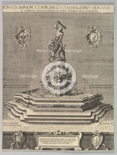 Fountain of Hercules in Augsburg (Copy), 1602. Creator: Unknown.