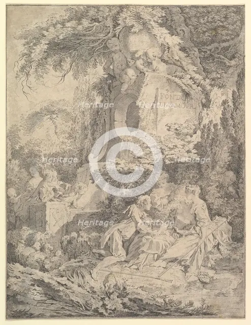 Fountain of Love, 1738. Creator: Pierre Alexandre Aveline.