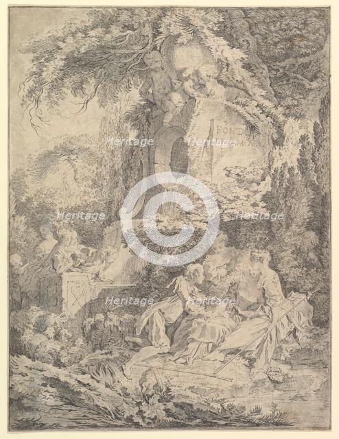 Fountain of Love, 1738. Creator: Pierre Alexandre Aveline.