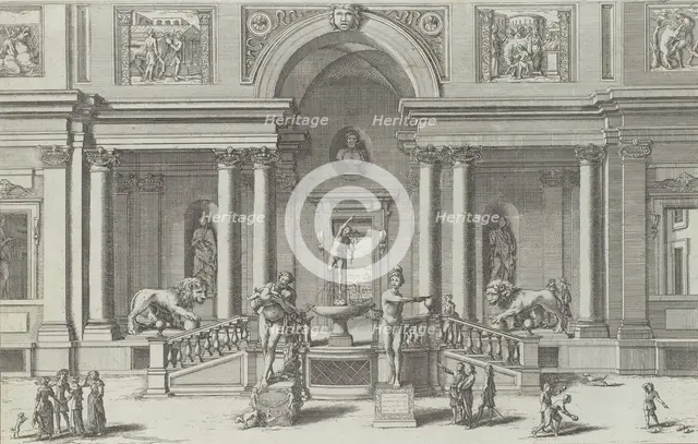 Fountain of Mercury in the garden of the Villa Medici..., 1691 or after. Creator: Giovanni Francesco Venturini.
