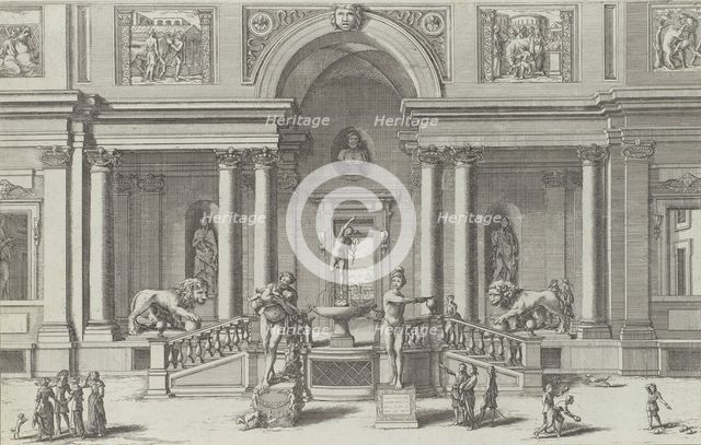 Fountain of Mercury in the garden of the Villa Medici..., 1691 or after. Creator: Giovanni Francesco Venturini.