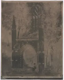 Fountain of Notre Dame at Saint-Brieuc, Brittany, c. 1853. Creator: Louis-Rémy Robert (French, 1811-1882)