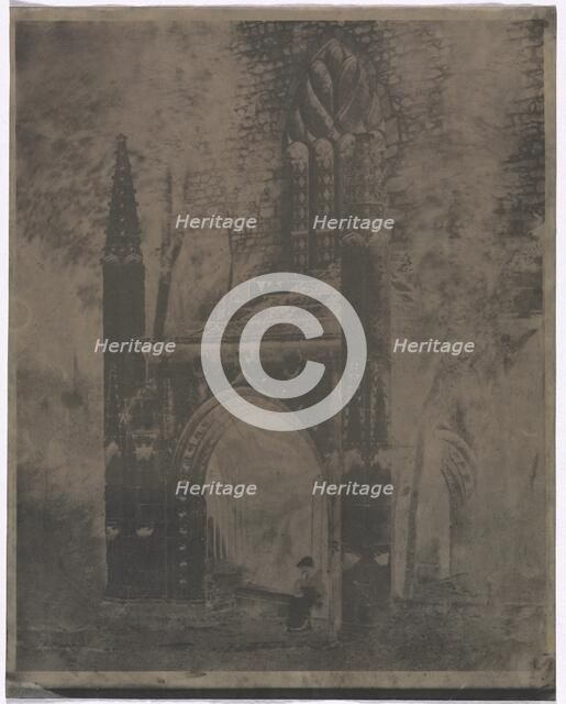 Fountain of Notre Dame at Saint-Brieuc, Brittany, c. 1853. Creator: Louis-Rémy Robert (French, 1811-1882).