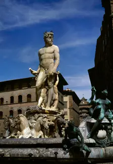 Fountain of Neptune, Piazza Signoria, Florence, Italy, 16th century (1999). Creator: LTL