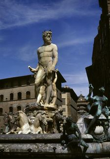 Fountain of Neptune, Piazza Signoria, Florence, Italy, 16th century (1999). Creator: LTL