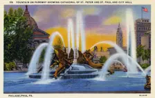Fountain of Parkway, Philadelphia, Pennsylvania, USA, 1933