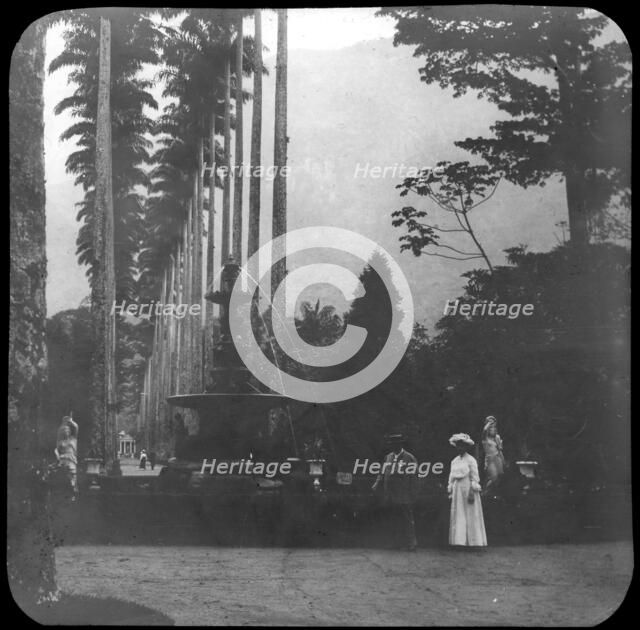 Fountain of the Muses, Rio de Janeiro Botanical Garden, Brazil, late 19th or early 20th century. Artist: Unknown