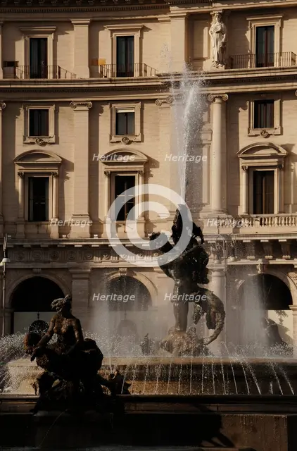 Fountain of the Naiads, Piazza della Repubblica, Rome, Italy, 2009.  Creator: LTL.